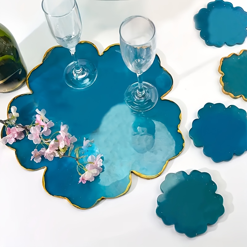 Resin Art Mould - 5er-Set Spiegel-Blumenformen (groß & klein) für