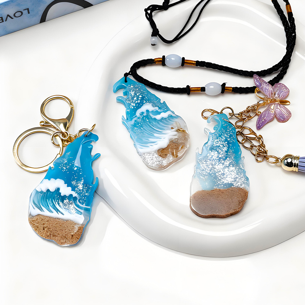 Resin Art A Keychain - Sri Lanka Karte Form Anhänger Schlüsselanhänger