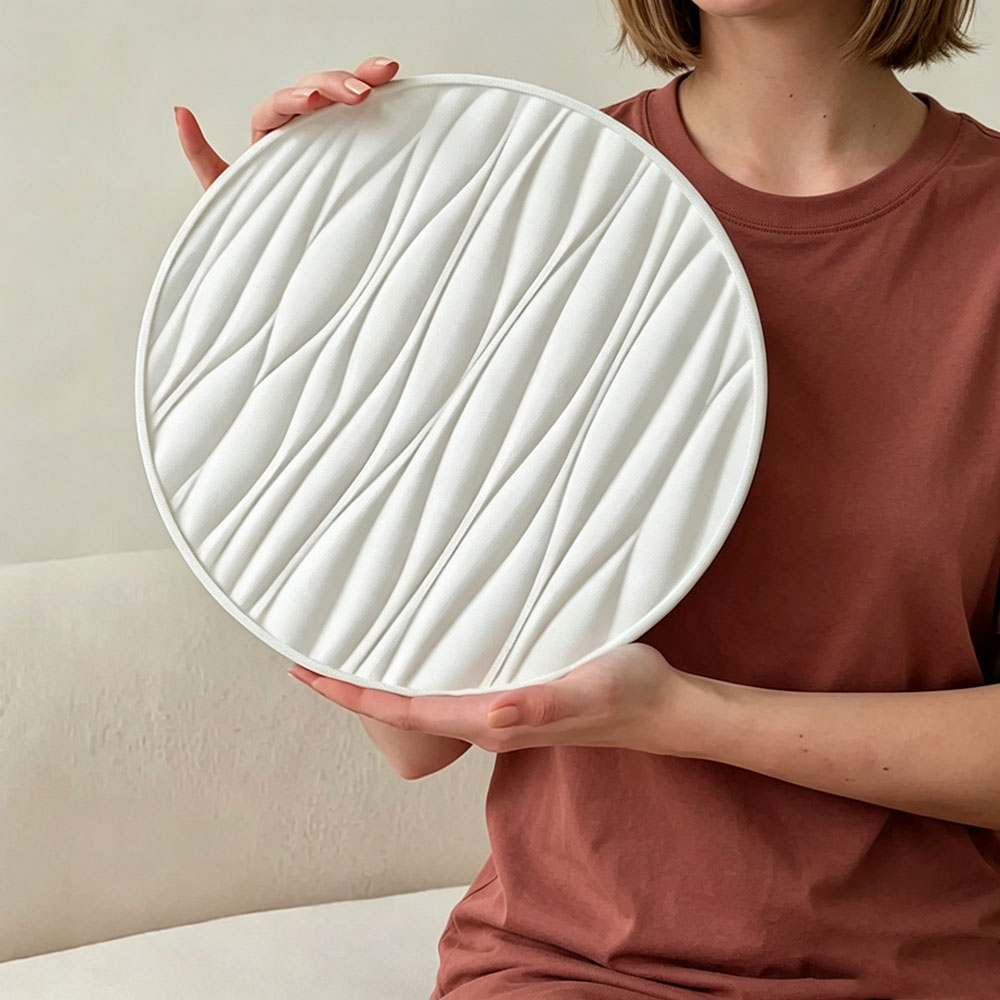 Resin Art Glue - Große runde Silikonform für Wellenmuster-Zement- und
