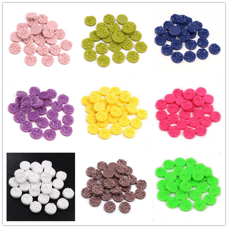 Resin Art For Sale - 40 Stück Harz Druzy Cabochons Kuppel