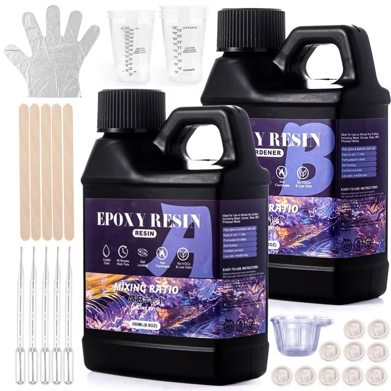 Resin Art Glue - Easy Mix 1:1 Epoxidharz-Set, kristallklar, keine