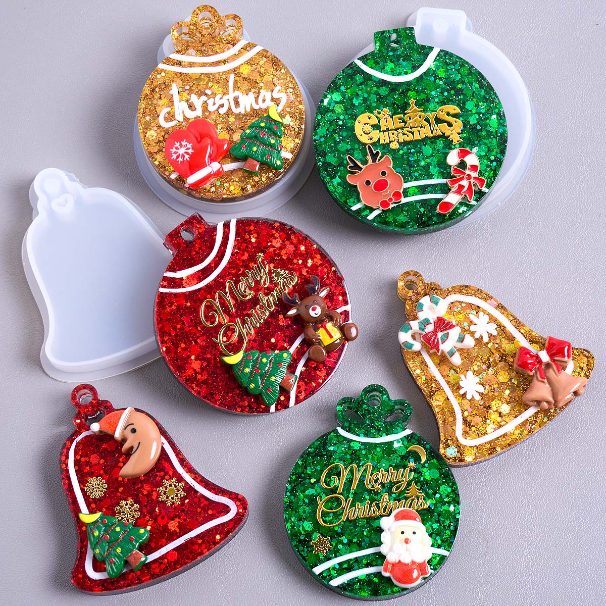 Resin Art Mould - Weihnachten Tag Anhänger Silikon Form DIY
