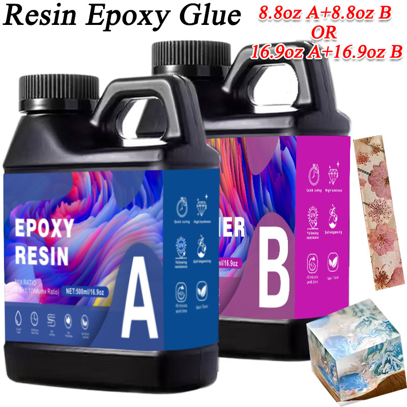 Resin Art And Jewelry - 17,6 oz/33,8 oz AB-Harz-Epoxidkleber, UV-beständig, selbstnivellierendes