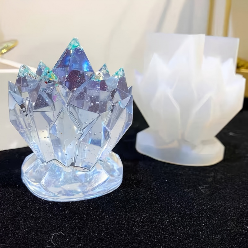 Resin Art Mould - 1pccrystal Cluster dekorative Silikon form Kerze