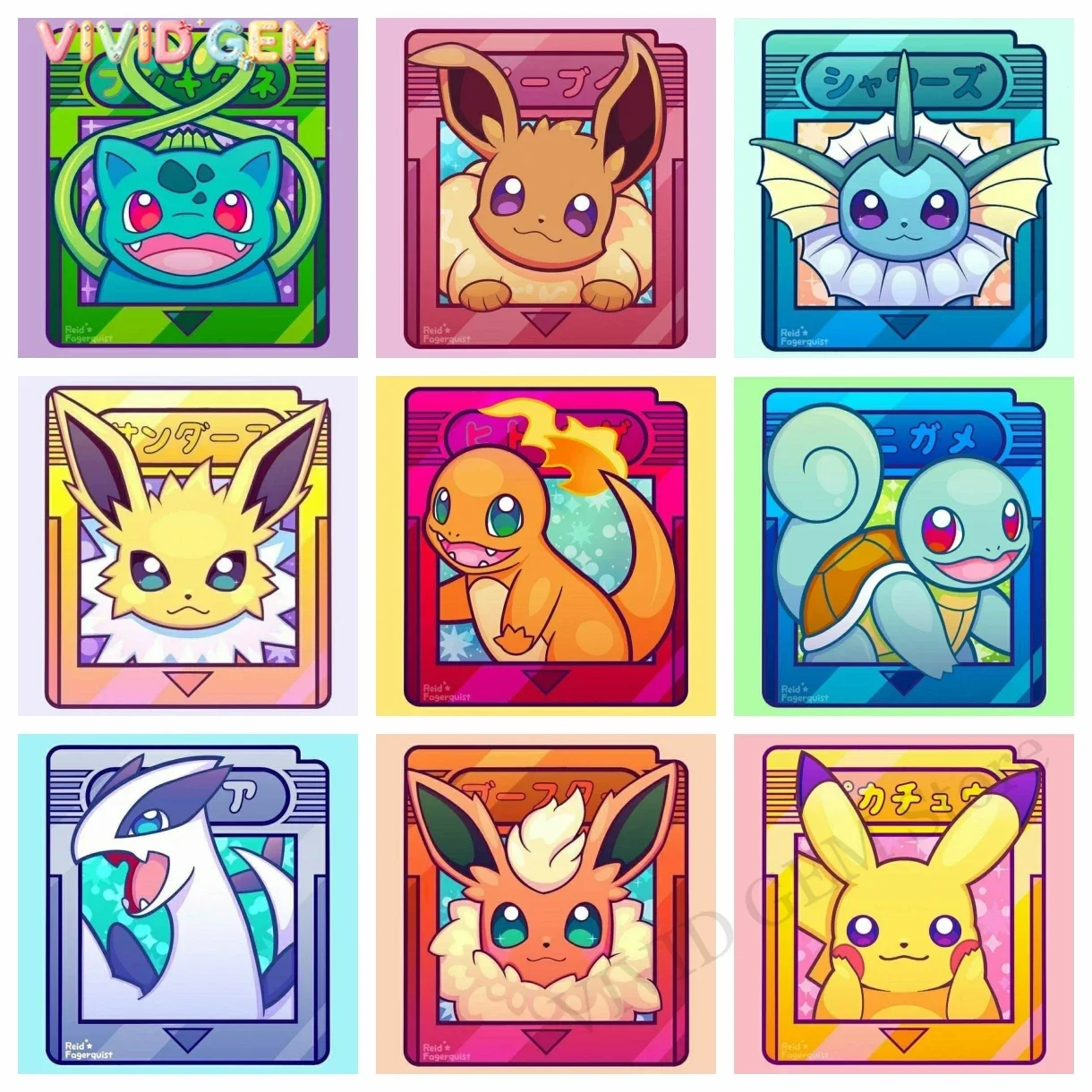 Resin Art And Jewelry - VIVID GEM Pokemon Diamond Painting Niedliche