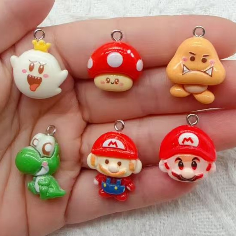 Resin Art For Sale - 10 Stück Cartoon-Anhänger aus Kunstharz, DIY-Schmuckherstellung,