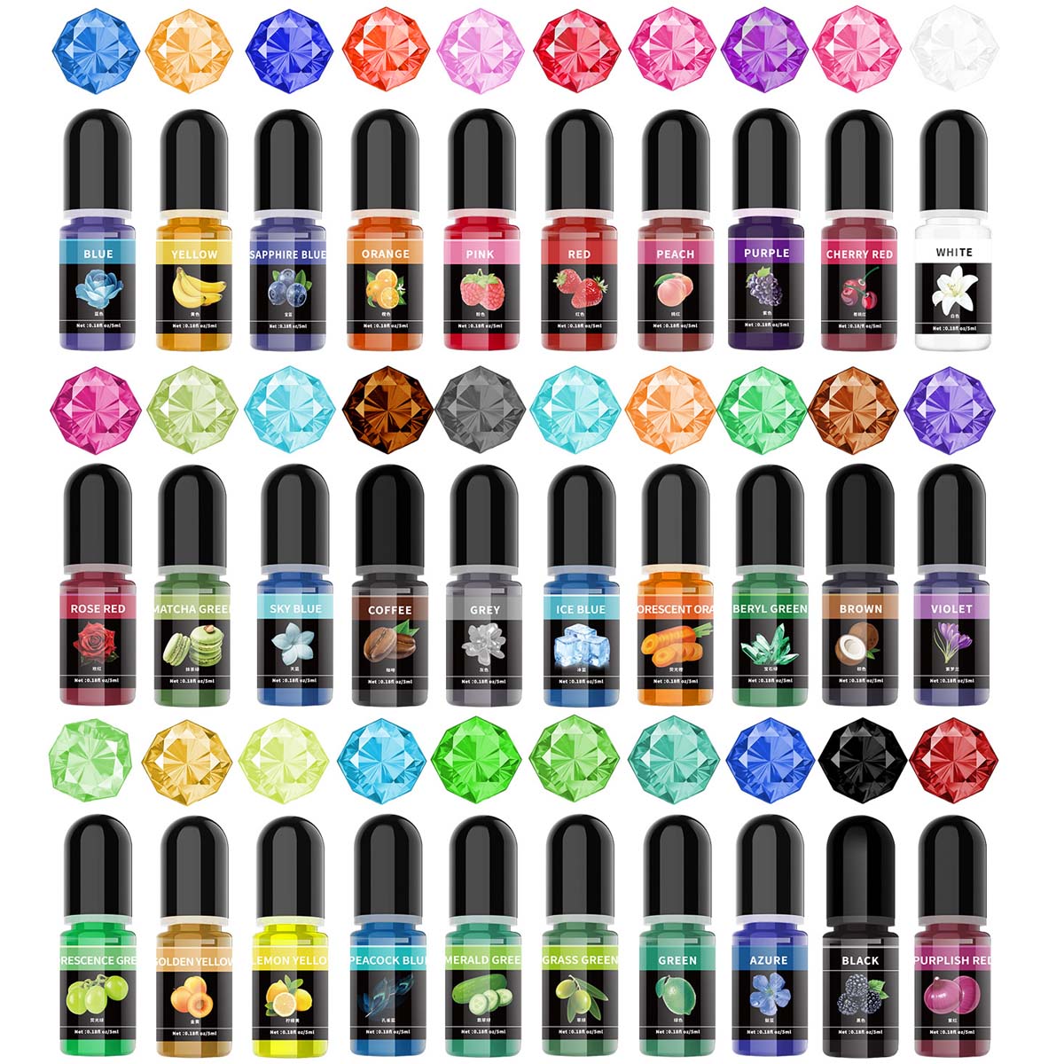Resin Art Glue - 5 ml/Flasche Epoxidharz Pigment Flüssigkeit Farbstoff