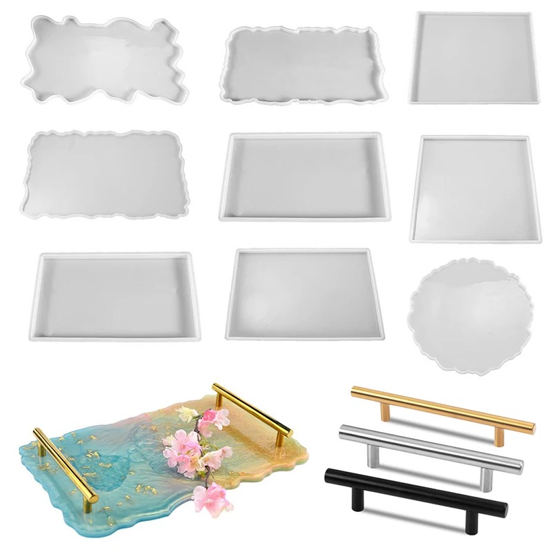 Resin Art Mould - Tablett Epoxidharz Silikonform DIY großes Rechteck