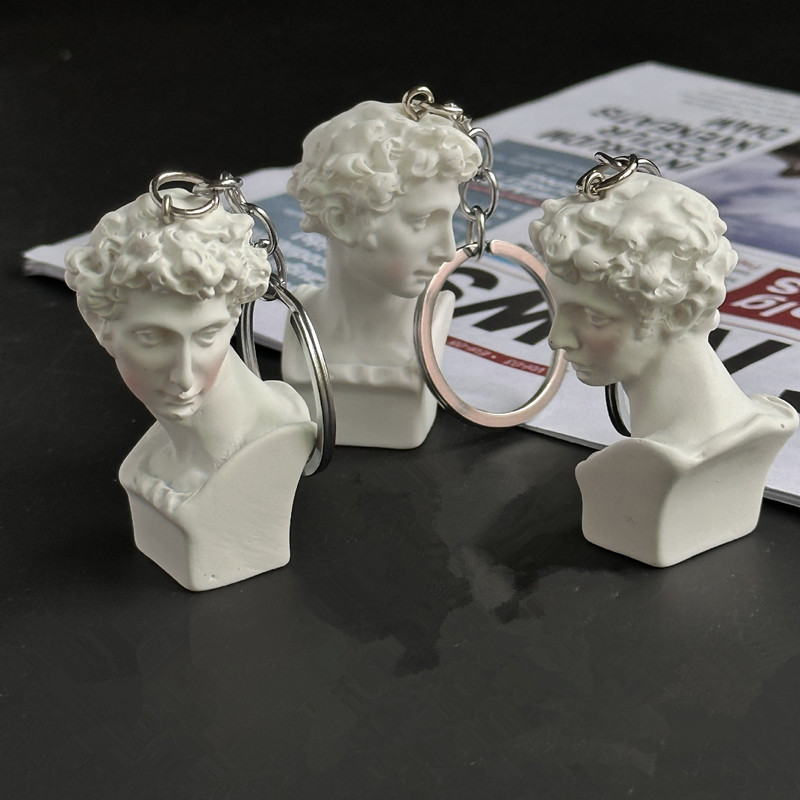 Resin Art A Keychain - Mini-Gipsstatuen-Schlüsselanhänger, Ins-Foto-Requisiten im nordischen Stil, Anhänger,
