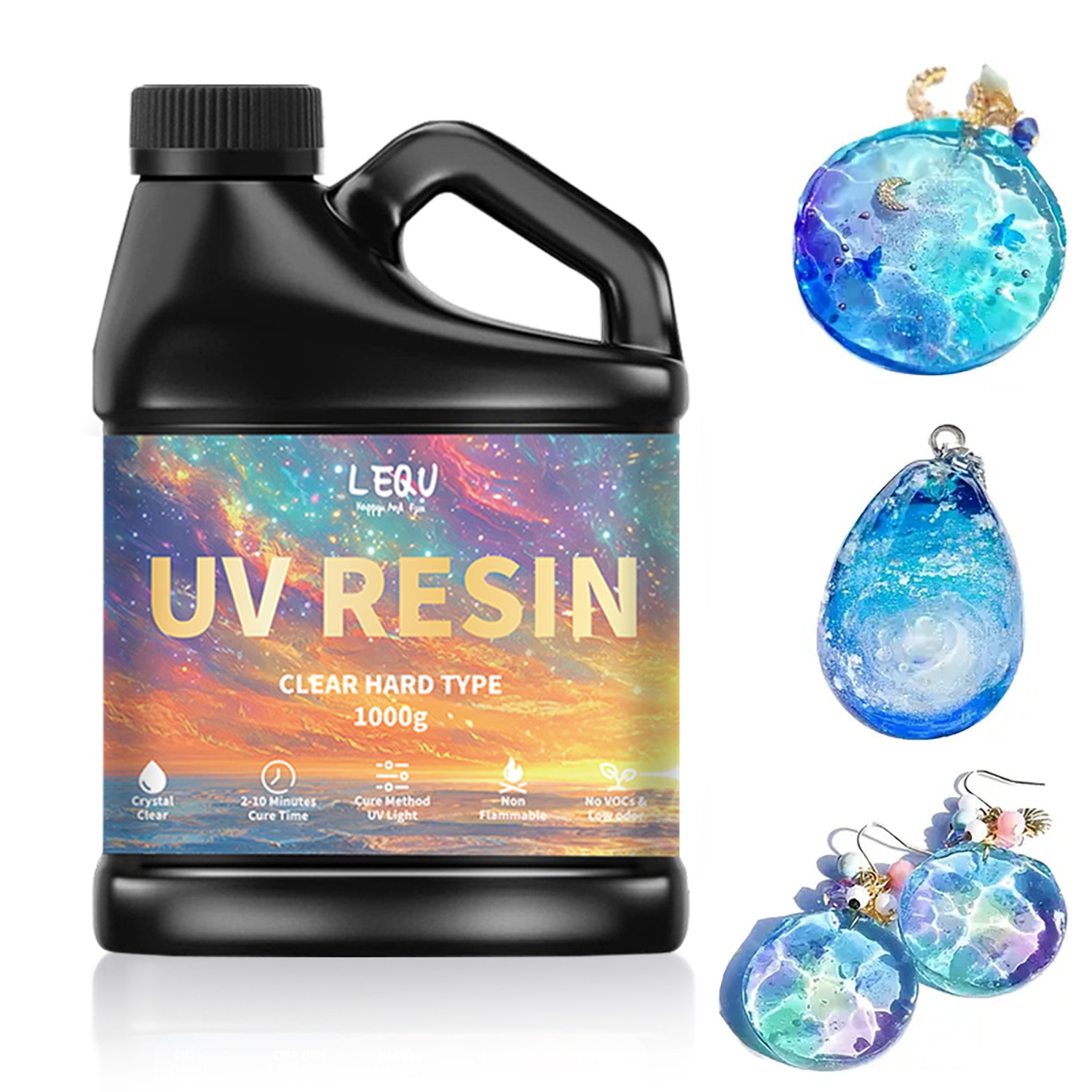 Resin Art Glue - 100/200/500/1000g UV-Epoxidharz-Kleber, hohe Klarheit, schnell trocknender