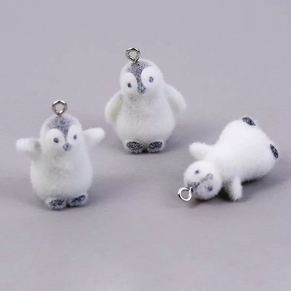 Resin Art For Sale - 5 Stück Beflockung kleiner Pinguin Harz