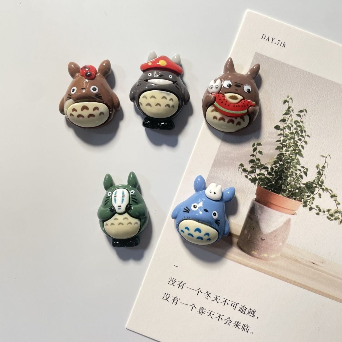 Resin Art Things - Totoro Anime Harz-Kühlschrankmagnet Niedliche Cartoon-Figur Magnetischer