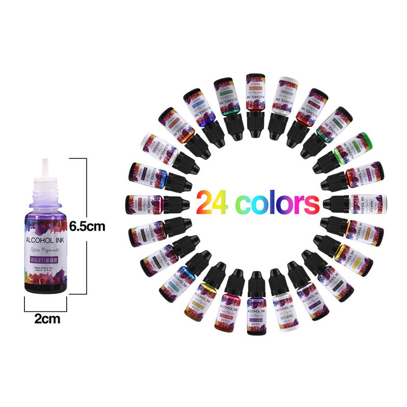 24 farbe/Set 10ml Harz Pigment – Resin Pigment Alcohol Ink Bewertung und Preis