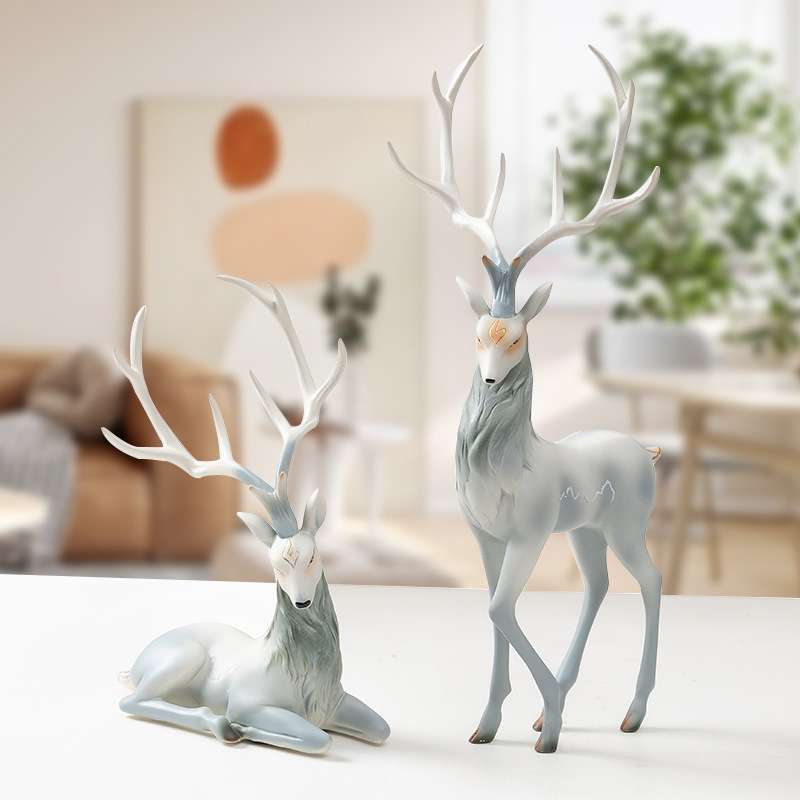 Luxuriöse Elch-Dekofiguren aus – Resin Art For Anniversary Gift Bewertung und Preis