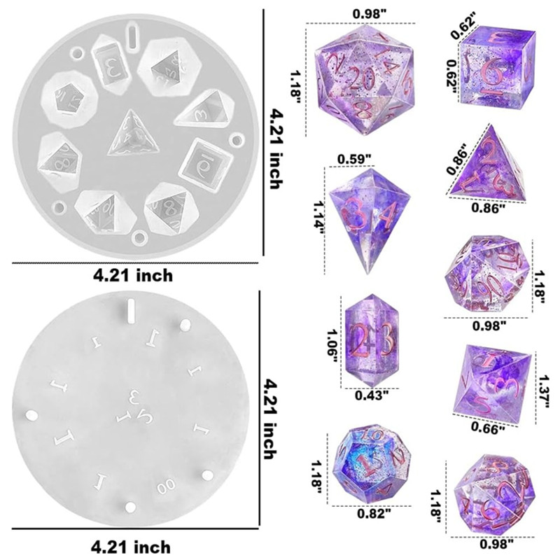 DIY DND Sharp Edge Würfel Sili – Resin Art Mould Bewertung und Preis