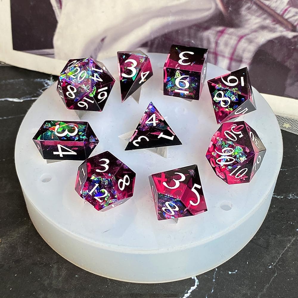 DIY DND Sharp Edge Würfel Sili – Resin Art Mould Bewertung und Preis