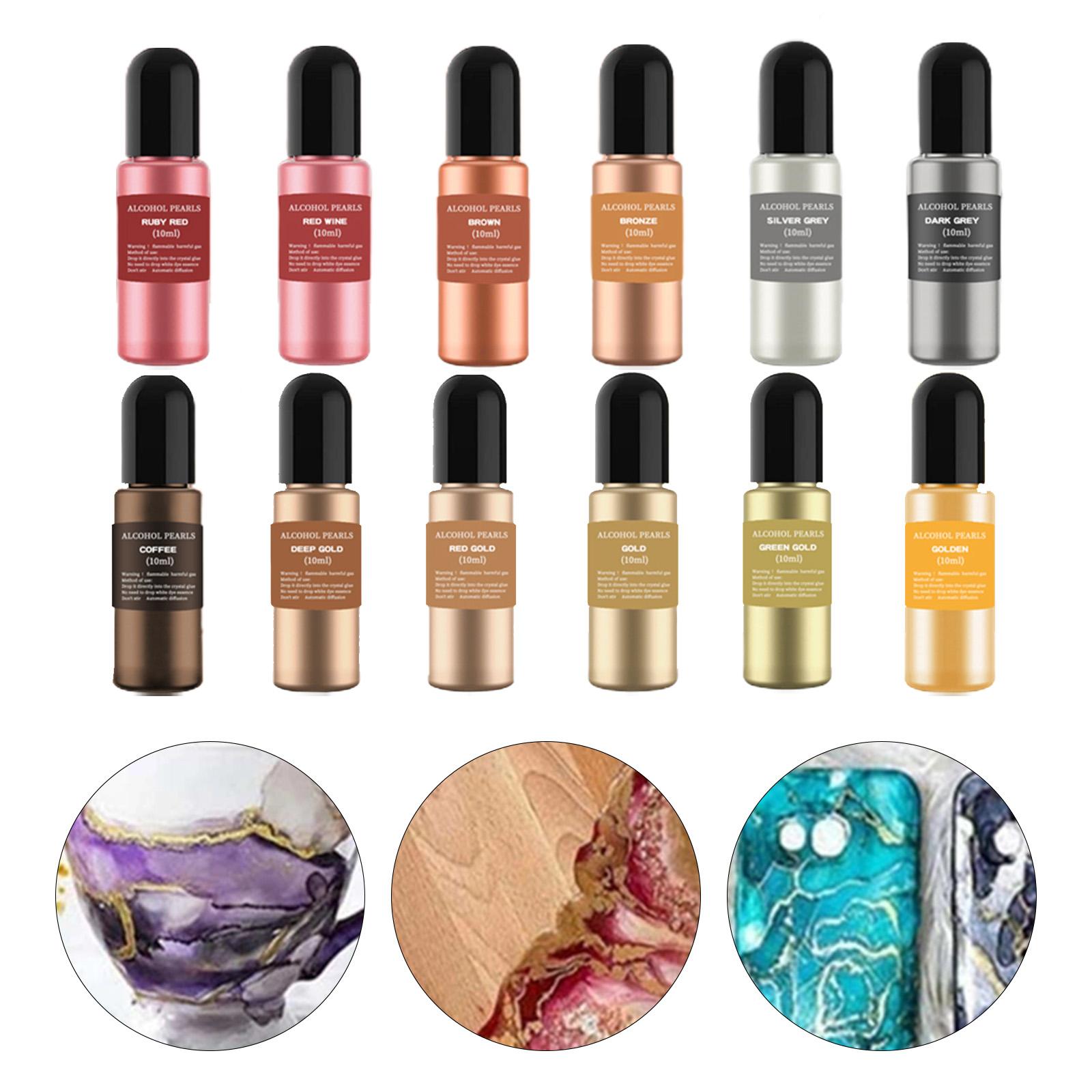 12 Flaschen Metallische Alkoho – Resin Pigment Alcohol Ink Bewertung und Preis