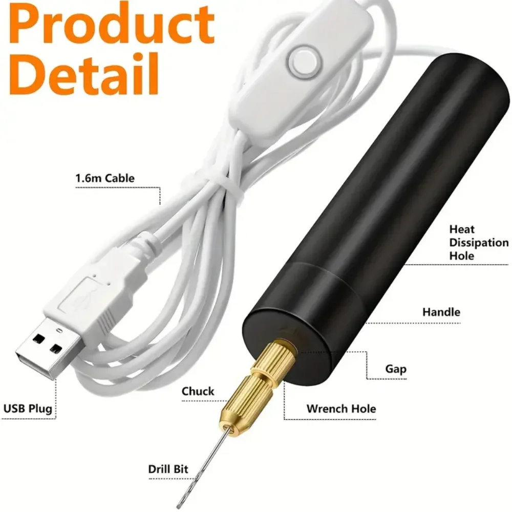 Mini-Elektrobohrer USB-betrieb – Resin Art A Keychain Bewertung und Preis