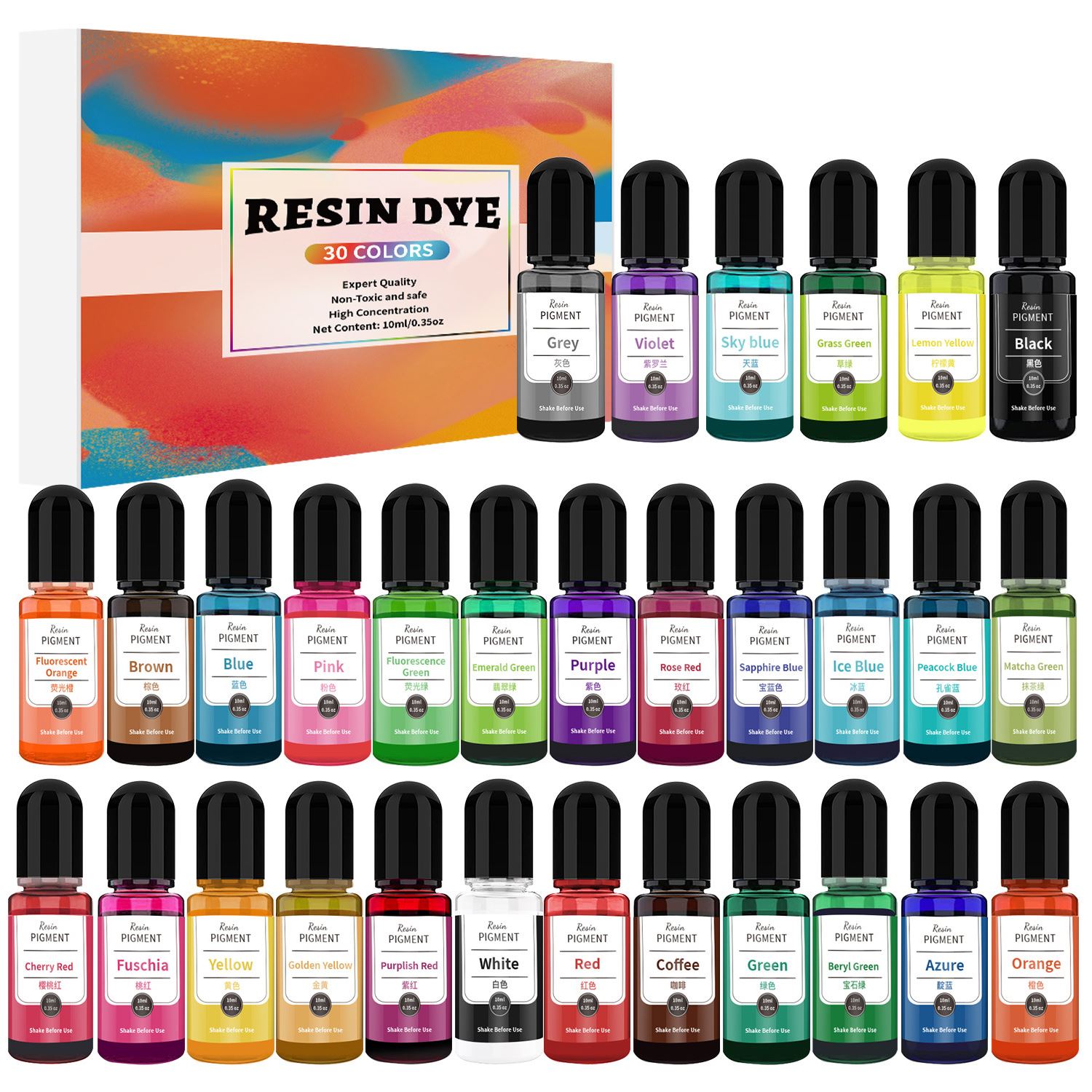24/30 Farben Set 10 ml Epoxidh – Resin Pigment Alcohol Ink Bewertung und Preis