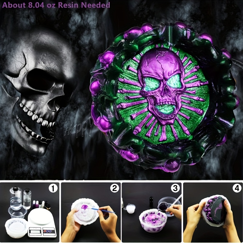 Aschenbecher-Form, Totenkopf D – Resin Art Mould Bewertung und Preis