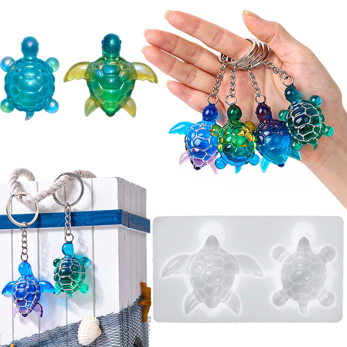 3D Meeresschildkröte Schlüssel – Resin Art Glue Bewertung und Preis