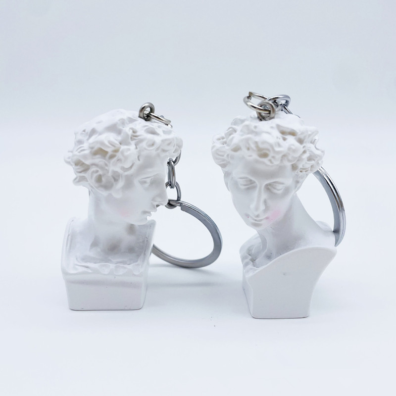 Mini-Gipsstatuen-Schlüsselanhä – Resin Art A Keychain Bewertung und Preis