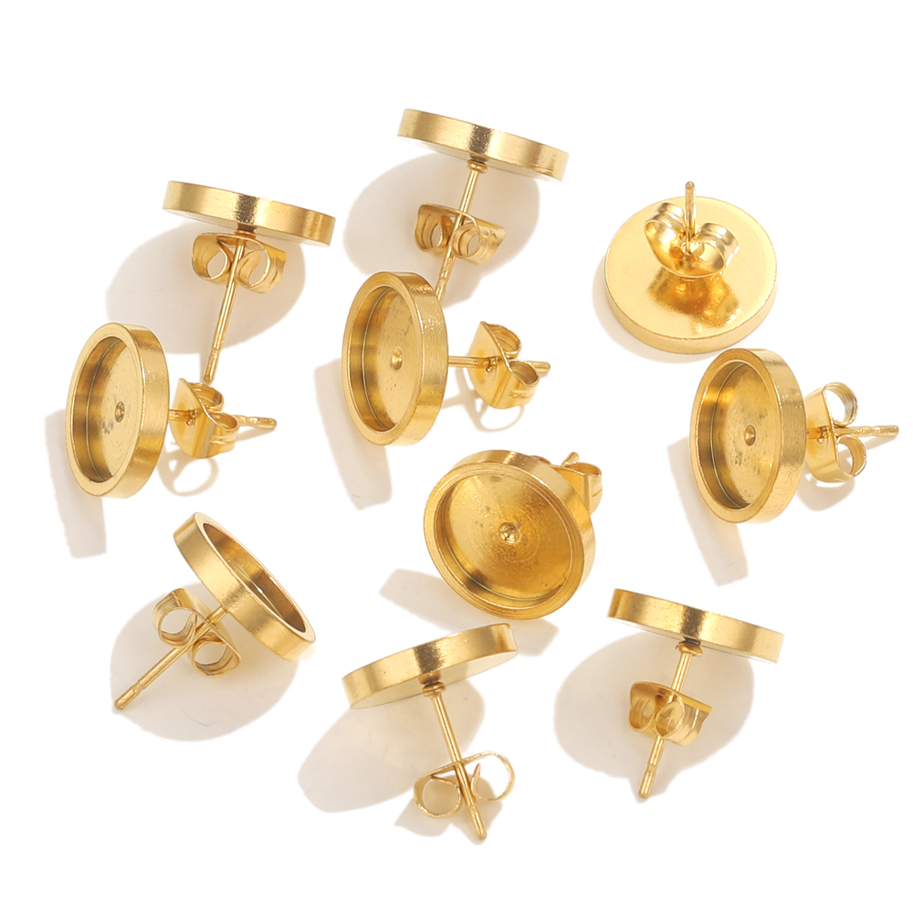 10 Stück Edelstahl Gold Ohrrin – Resin Art For Sale Bewertung und Preis