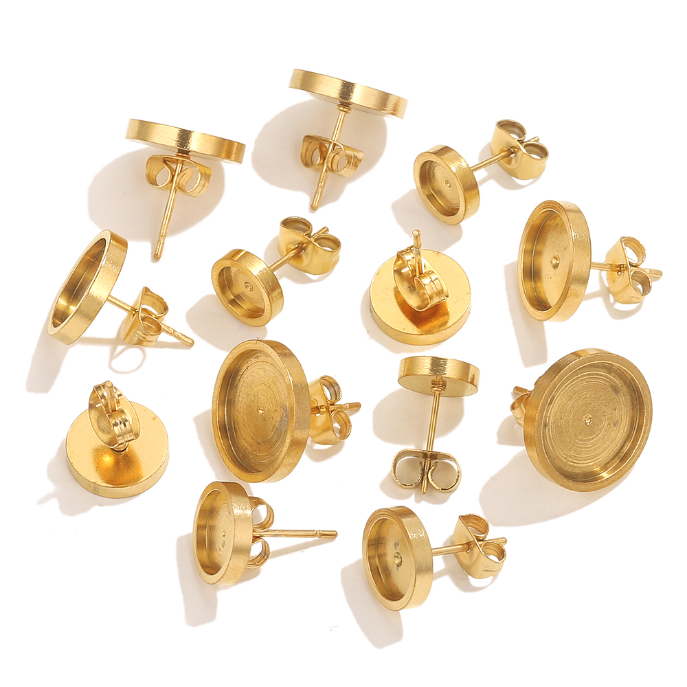 10 Stück Edelstahl Gold Ohrrin – Resin Art For Sale Bewertung und Preis
