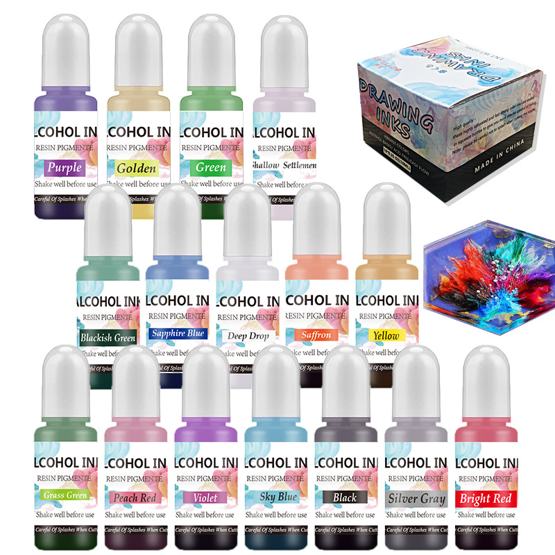 EIN Set Tinte Alkohol Harz Pig – Resin Pigment Alcohol Ink Bewertung und Preis